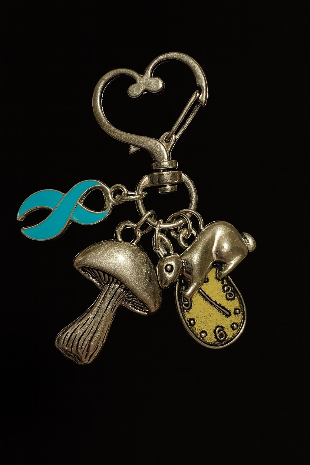 Alice in Wonderland Teal Keychain