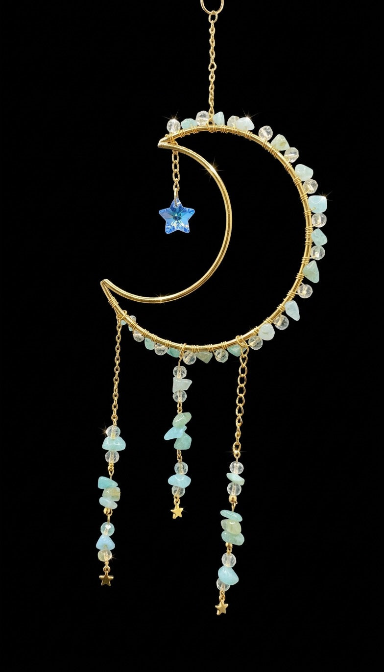 Gemstone Moon Suncatcher