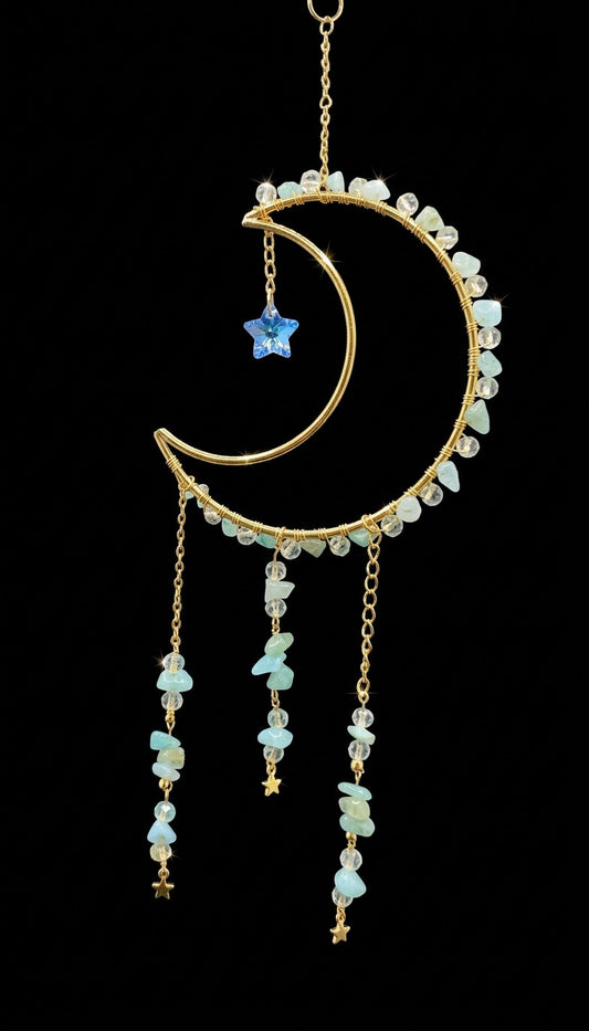 Gemstone Moon Suncatcher