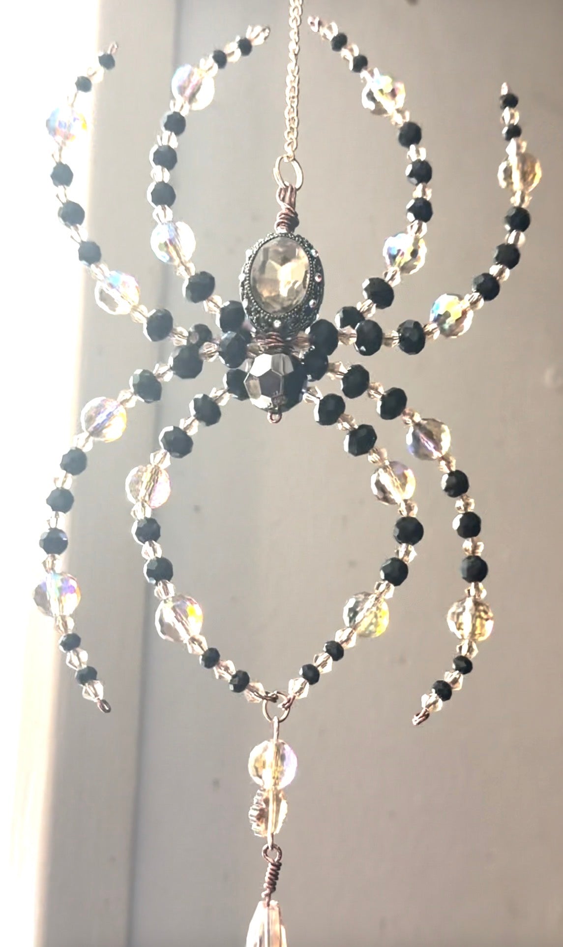 Champagne & Black Spider Suncatcher
