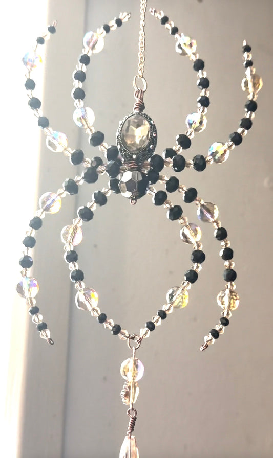Champagne & Black Spider Suncatcher