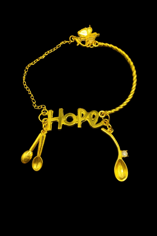 Gold Hope Spoonie Bracelet